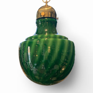 Attractive 1960's green Murano glass pendant light.