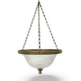 Elegant early twentieth century cut glass ceiling light.