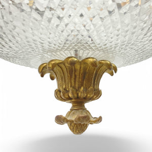 Elegant early twentieth century cut glass ceiling light.