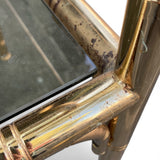 1970's Italian brass telephone table and seat.