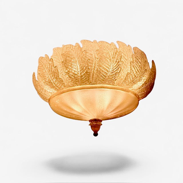 Striking Murano glass plafonier in the style of Barovier .