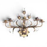 Large pair of early twentieth century Italian  gilt metal wall lights.