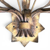 Large pair of early twentieth century Italian  gilt metal wall lights.