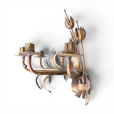 Large pair of early twentieth century Italian  gilt metal wall lights.