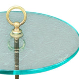 Decorative pair of french Faux bamboo side tables .