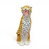 Large Mid century  Italian ceramic leopard.
