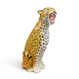 Large Mid century  Italian ceramic leopard.