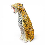 Large Mid century  Italian ceramic leopard.