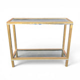 1970's two tier Bronze console with chrome detail.
