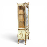 Unusual parcel gilt Florentine display cabinet .