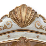 Unusual parcel gilt Florentine display cabinet .