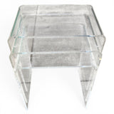 1970's perspex nest of tables.