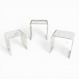 1970's perspex nest of tables.