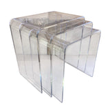 1970's perspex nest of tables.