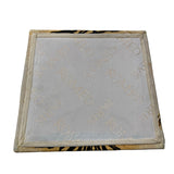 Set of four rare vintage Italian perspex chairs  with faux zebra skin seats.