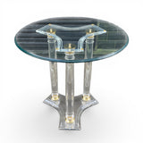Charming mid century Italian side table with perspex columns.