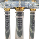 Charming mid century Italian side table with perspex columns.