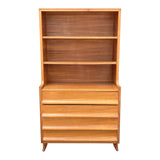 Mid century Italian bookcase and matching side cabinets.