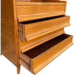 Mid century Italian bookcase and matching side cabinets.