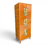 Mid century Italian bookcase and matching side cabinets.
