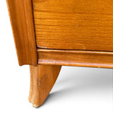 Mid century Italian bookcase and matching side cabinets.