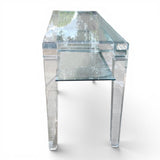 Stunning Italian perspex two tier console table by fabian art .