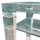 Stunning Italian perspex two tier console table by fabian art .