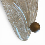 Gigantic pair of Murano glass wall lights.