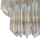 1970's Italian Murano chandelier with faceted glass drops.