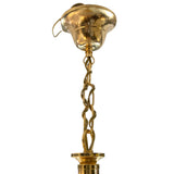 1970's Italian Murano chandelier with faceted glass drops.