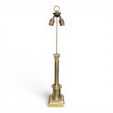 Pair of Large classical 1960's brass column lamps .