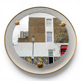 1950's french back lit mirror in the style of Mathieu Mategot.