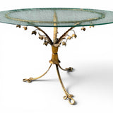 Italian Gilt Metal side table .
