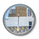Circular 1970's back lit resin mirror.