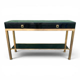 1970's black lacquered console designed by Guy Lefèvre for Maison Jansen.