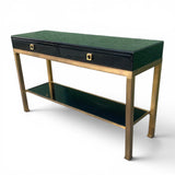 1970's black lacquered console designed by Guy Lefèvre for Maison Jansen.