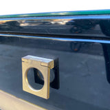 1970's black lacquered console designed by Guy Lefèvre for Maison Jansen.