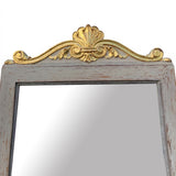 Charming french 19th century bookcase with double sided mirrored top.