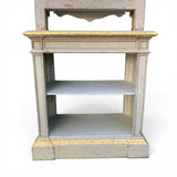 Charming french 19th century bookcase with double sided mirrored top.