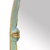 Large and unusual 1940's  Italian  mirror with carved frame.