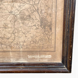 Large antique framed map