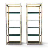 A  fabulous Pair of tall 1970's display units designed by Renato Zavi .