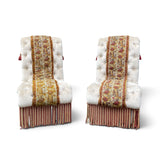 Pair of decorative early twentieth century slipper chairs.