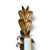 Pair of super quality gilded metal  triple arm wall lights
