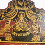 Very large pair of twentieth century queen Anne style chinoiserie mirrors.