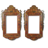 Very large pair of twentieth century queen Anne style chinoiserie mirrors.