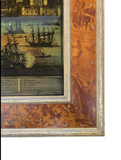 A reverse glass print of the 'Prospects of the city of London' ,