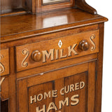 Extremely decorative 19th century  oak dresser with sign writing.