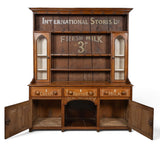Extremely decorative 19th century  oak dresser with sign writing.