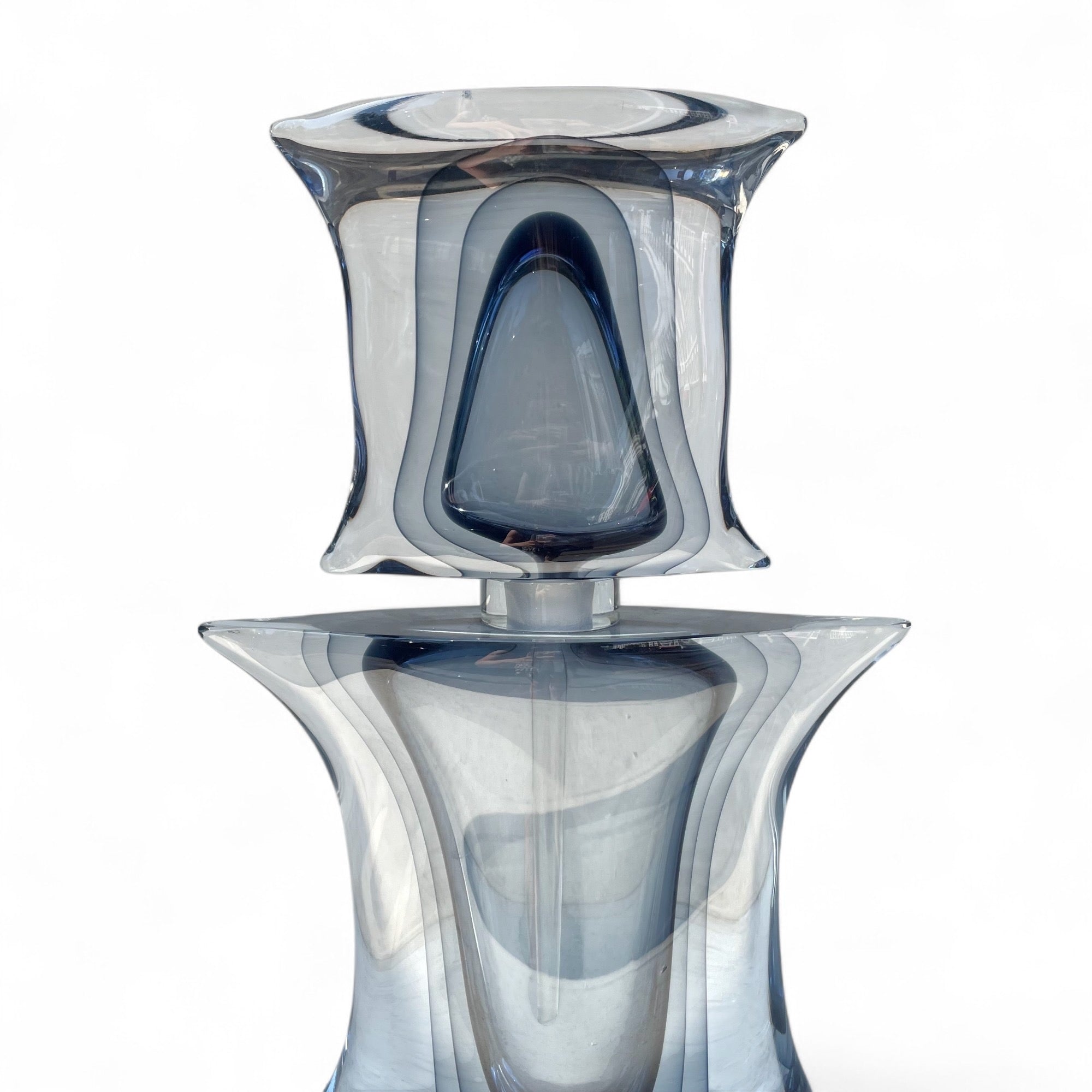 Giant Somerso Murano glass decanter.